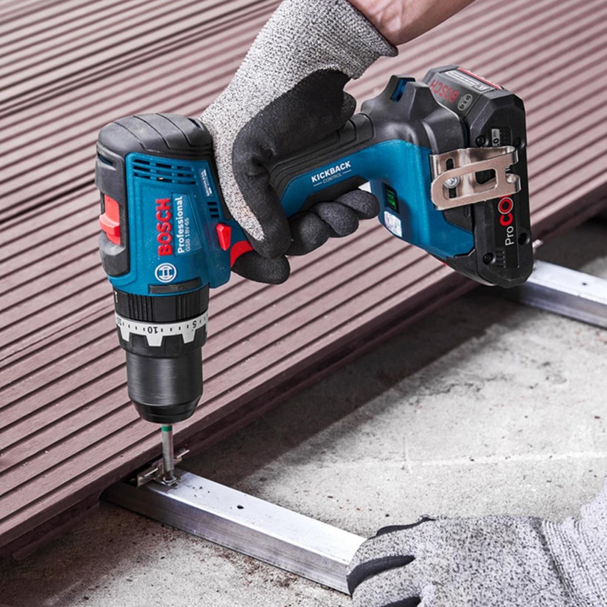Bosch 0615A500E2 18V Brushless Combi Drill & Multi Tool Twin Pack with 2 x 5.0Ah Battery, Charger, Case & Accessories