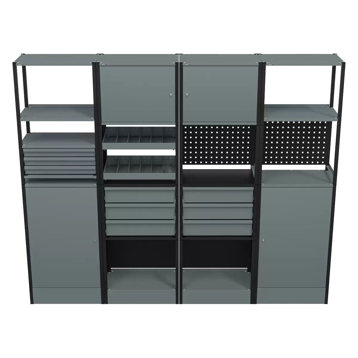 Sealey APMRSTACK2 Modular Racking System Combo 2.32m Durable and Versatile Storage Solution for Workshop