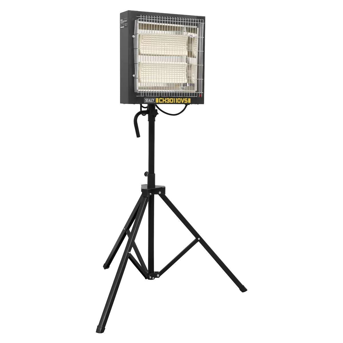Sealey CH30110VS 2.4kW Floor Stand Ceramic Heater Adjustable, Portable with 7-Day Timer 110V