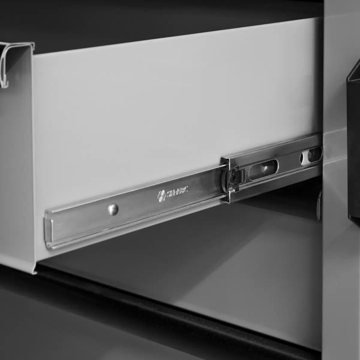 Sealey APMSBESTACK01SS Superline PRO Black Edition Storage System with Stainless Worktop 3.24m