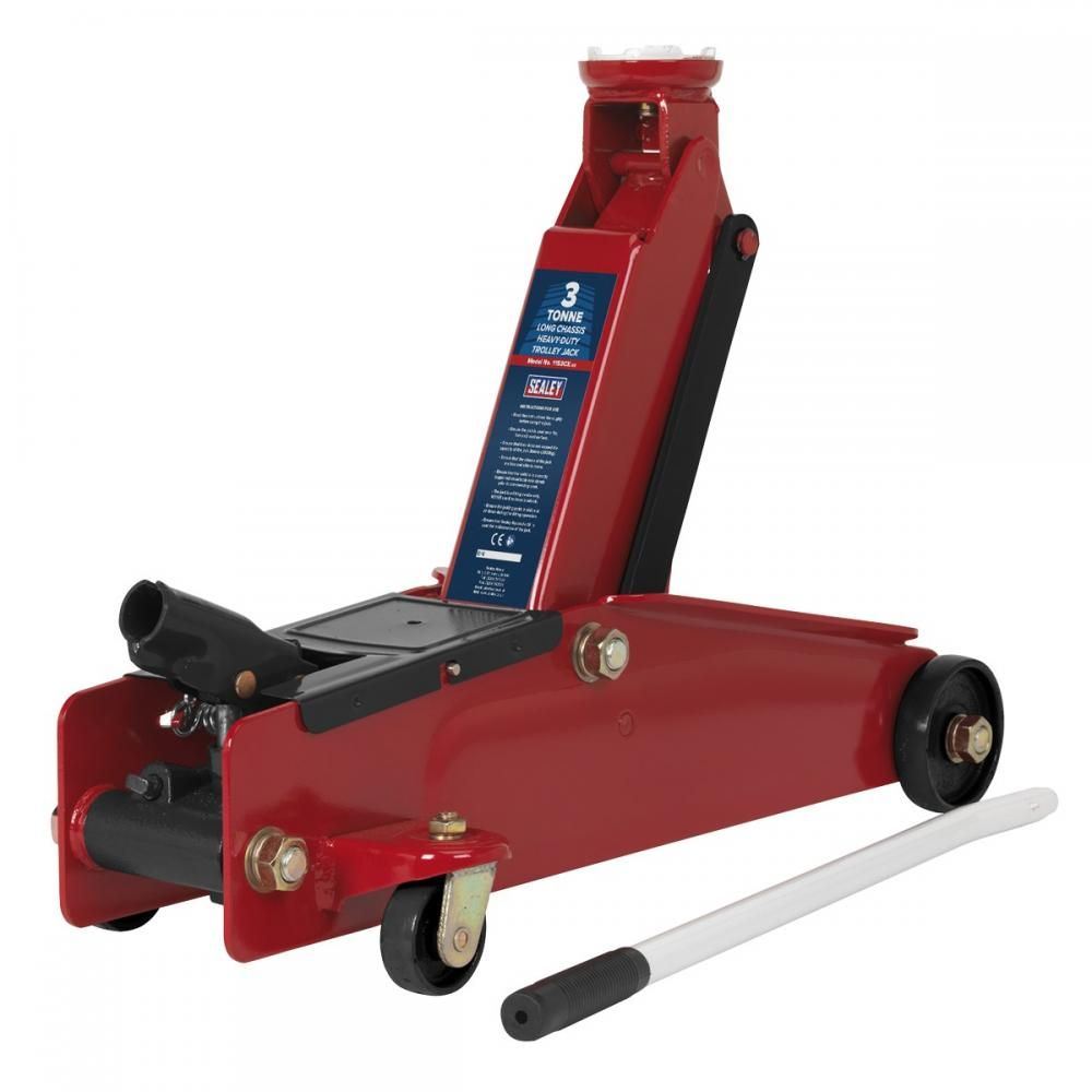 Sealey 1153CX 3 Tonne Long Reach Heavy-Duty Trolley Jack