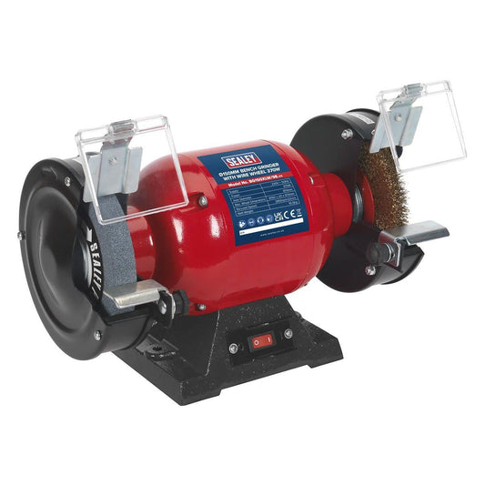 Sealey BG150XLW/98 Bench Grinder 150mm with Wire Wheel 370W/230V