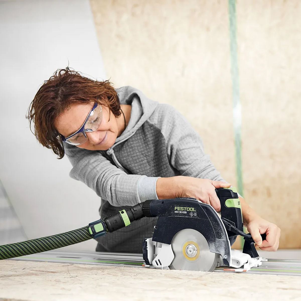 Festool HKC 55 KEB-Basic 18V Brushless Circular Saw with 1 x 5.0Ah Battery Charger & Case