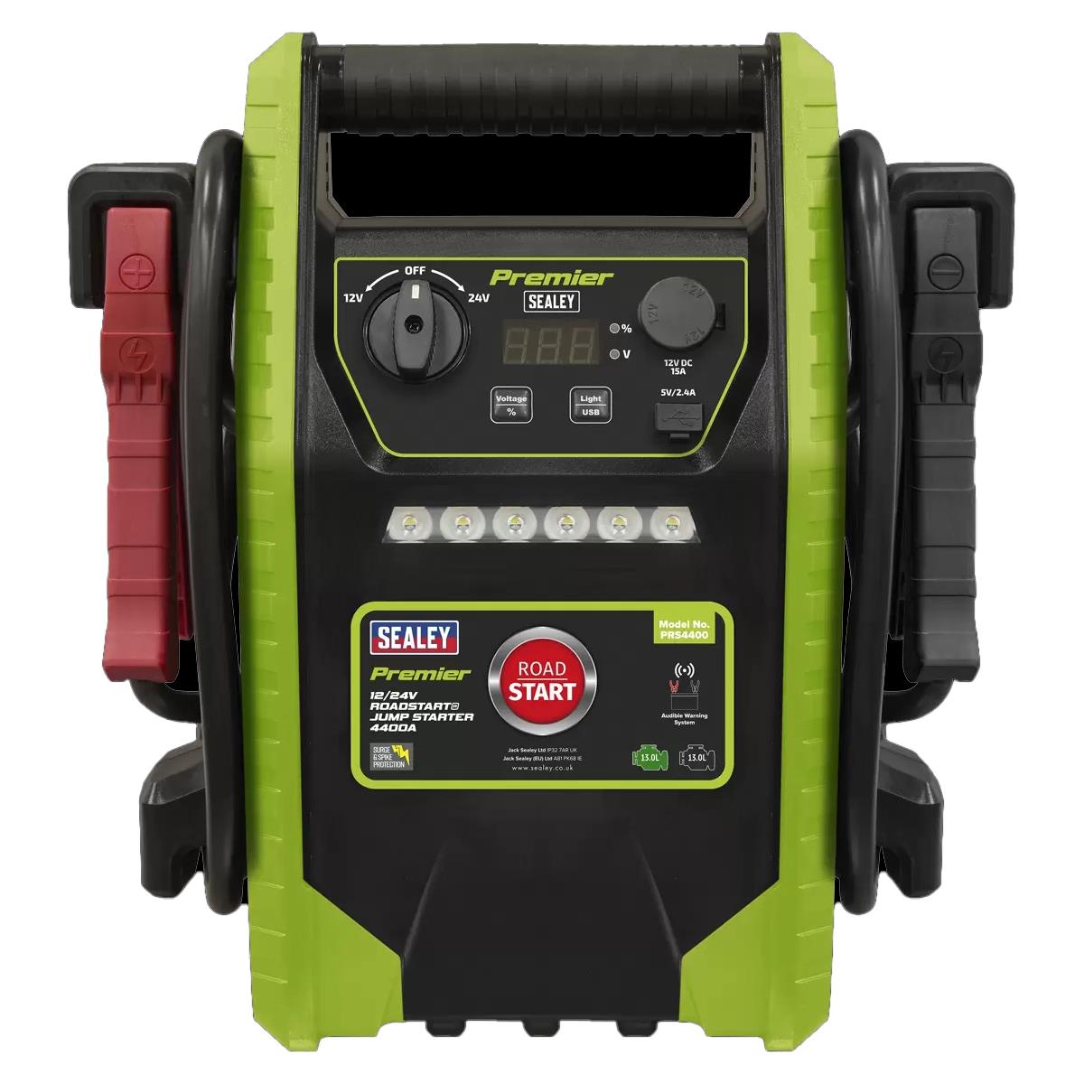 Sealey PRS4400 Premier 12/24V Road Start Jump Starter 4400A Peak Amps