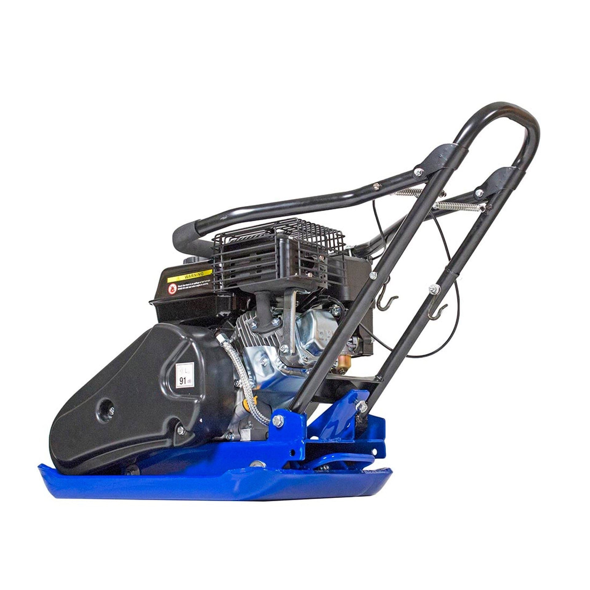 Hyundai HYCP9070 196cc Petrol Plate Compactor Wacker Plate with Wheel Kit and Paving Pad