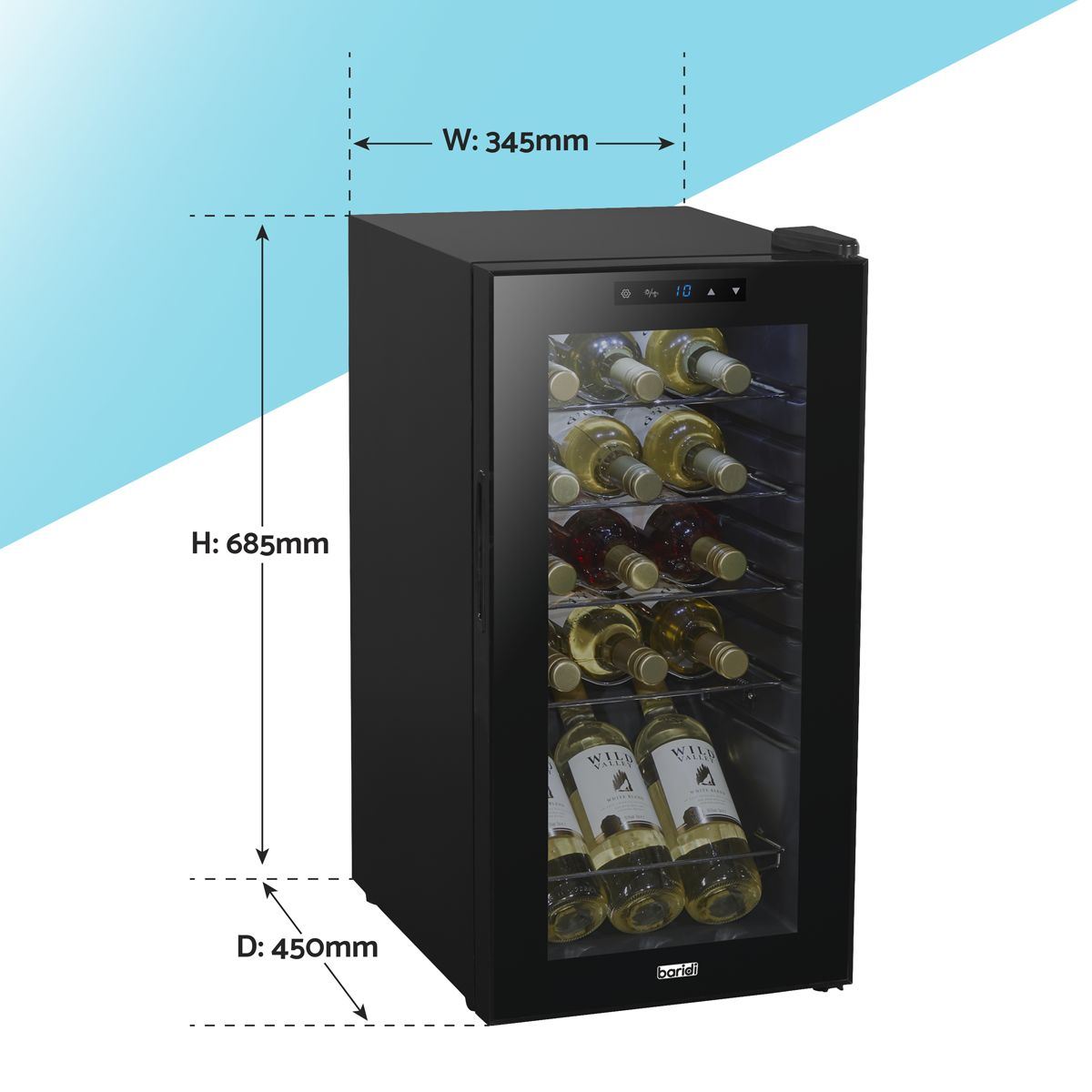 Sealey DH5 Baridi 15 Bottle Tabletop Fridge & Cooler 240V