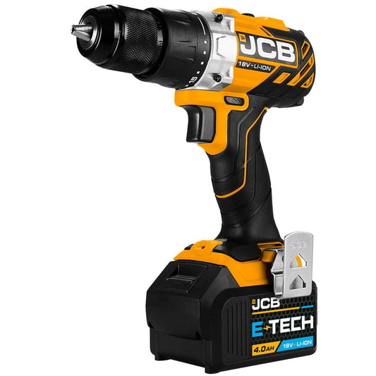 JCB 21-18BLDD-4X 18V Brushless Drill Driver with 1 x 4.0Ah Lithium-Ion Battery & 2.4A Charger