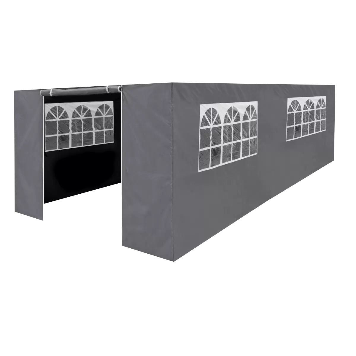Sealey DG157 Dellonda Premium Gazebo Side Walls Doors Windows 3 x 6m Grey