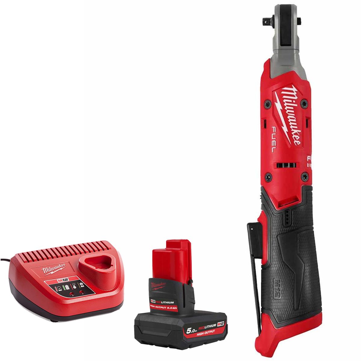 Milwaukee M12FIR14G2-0 12V Brushless Ratchet With 1 x 5.0Ah Battery & Charger