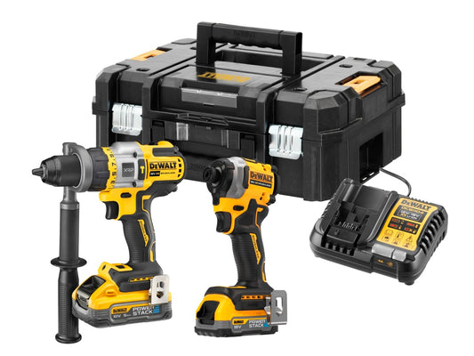 DeWalt DCK2052H1 18V Combi Drill & Impact Driver Twin Kit with 1 x 5.0Ah & 1 x 1.7Ah Batteries Charger in box