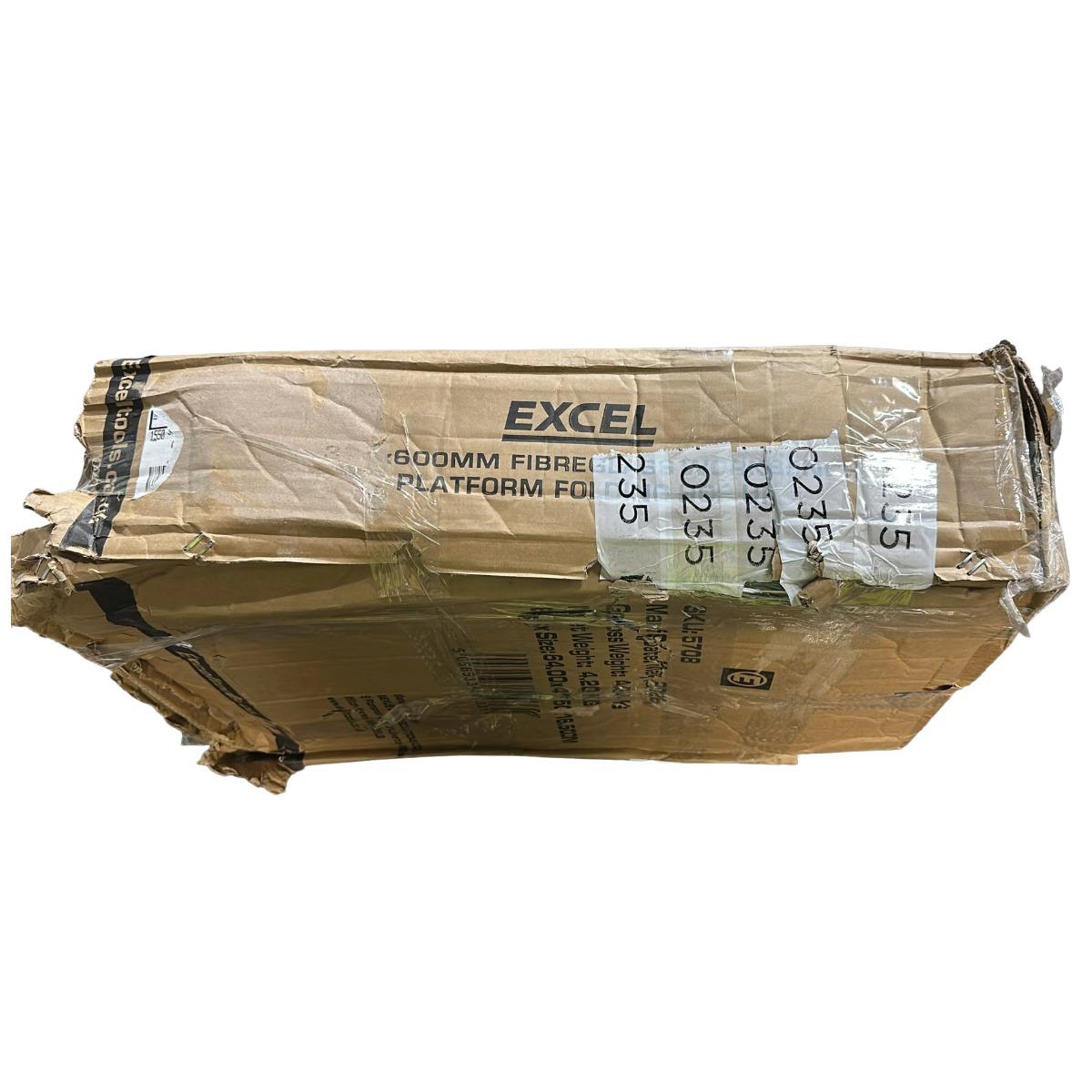 Excel Fibreglass Work Bench Platform Heavy Duty Folding Hop Up 300mm x 600mm Item Condition Damaged Box