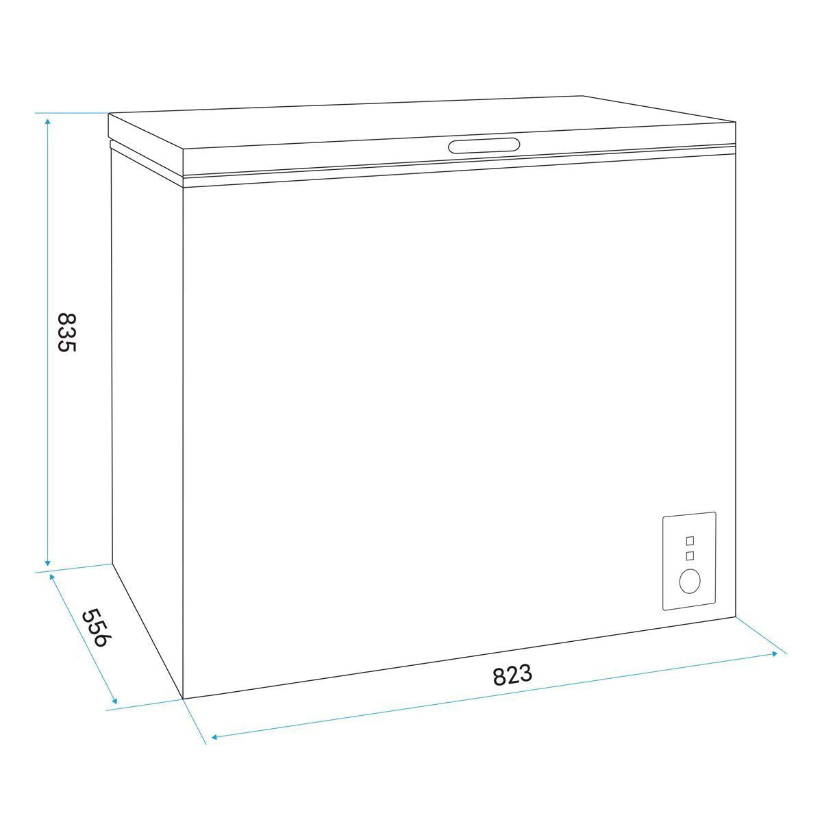 Sealey DH151 Baridi Freestanding Chest Freezer 199L Capacity Black