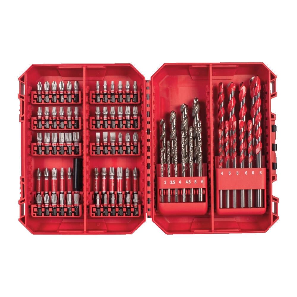 Milwaukee 80 Piece Shockwave Impact Duty Screwdriver & Drill Bit Set 4932501309