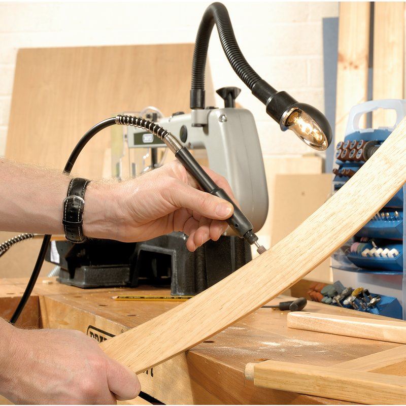 Draper FS405V Variable Speed Scroll Saw with Flexible Drive Shaft and Worklight 405mm 230V/90W 22791