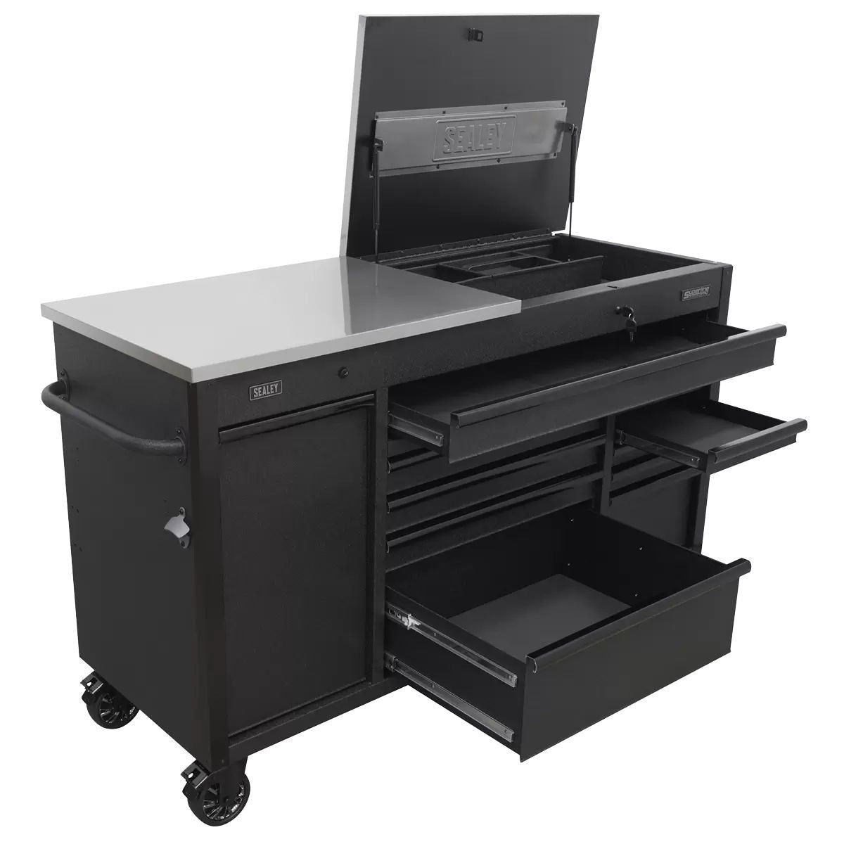 Sealey AP6310BE Mobile Tool Cabinet 1600mm Power Tool Charging Drawer