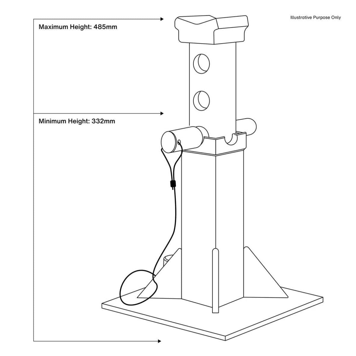 Sealey AS20 Axle Stands 20 Tonne (Pair)