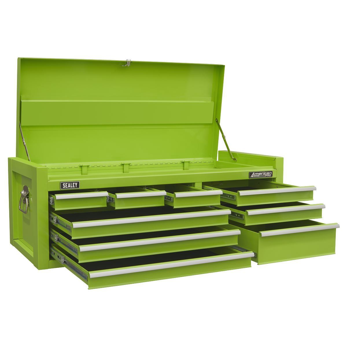 Sealey AP4109HV 9 Drawer Top chest with Ball Bearing Slides Green
