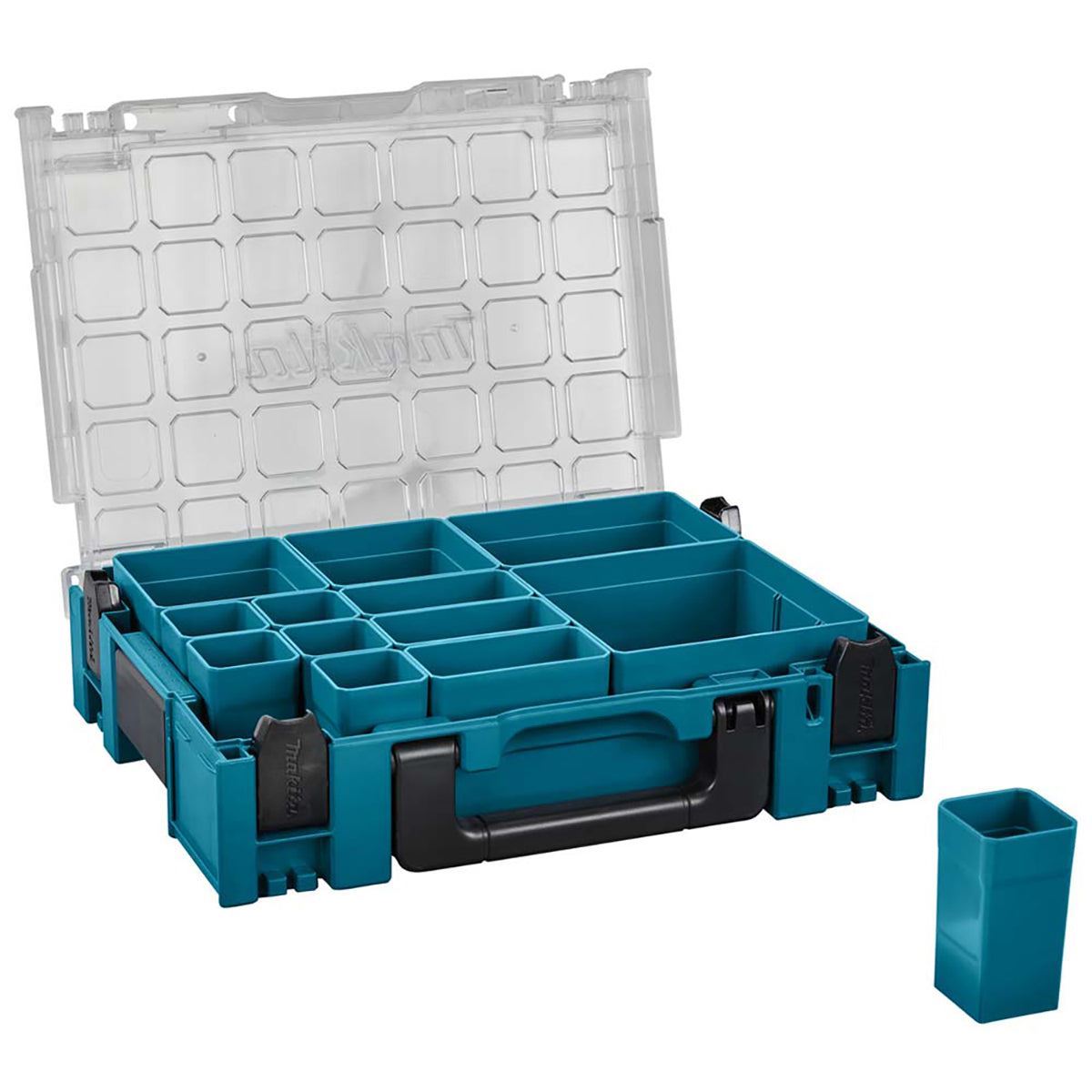 Makita 191X80-2 Makpac Organizer Set With Clear Lid & 13 Inserts