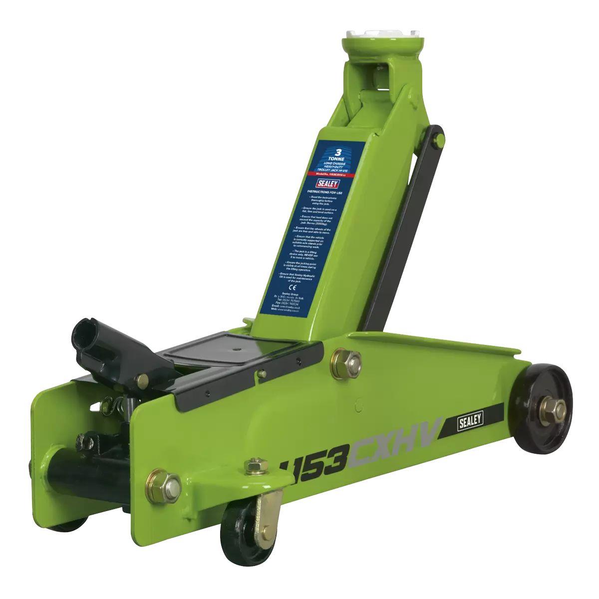 Sealey 1153CXHV 3tonne Trolley Jack Green