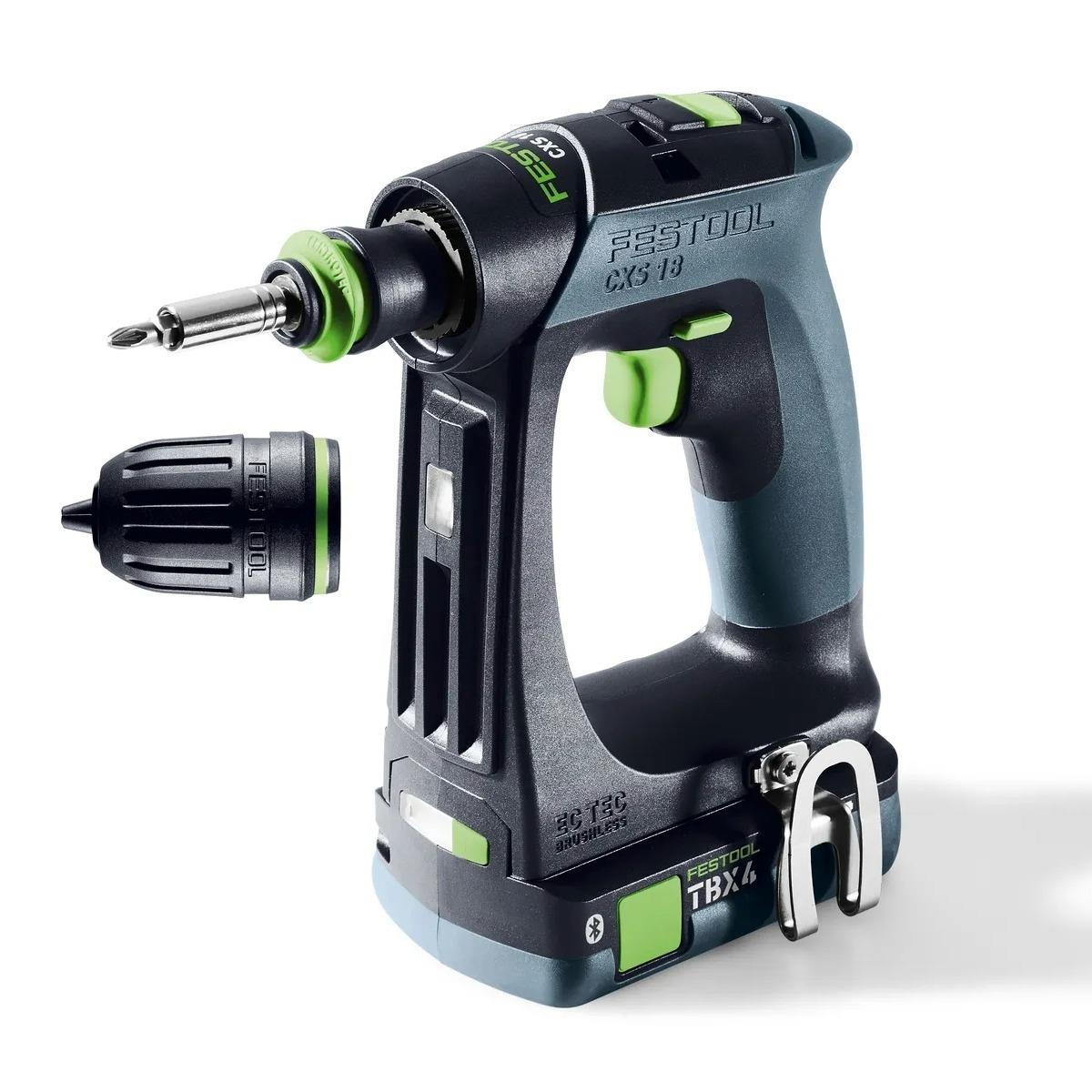 Festool CXS 18 TBX4,0 I-Plus 18V Brushless Drill Driver with 2 x 4.0Ah Battery & Charger in Systainer - 579346