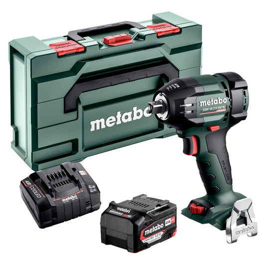 Metabo SSW 18 LTX 550 BL 18V Brushless Impact Wrench With 1 x 5.2Ah Battery Charger & Case