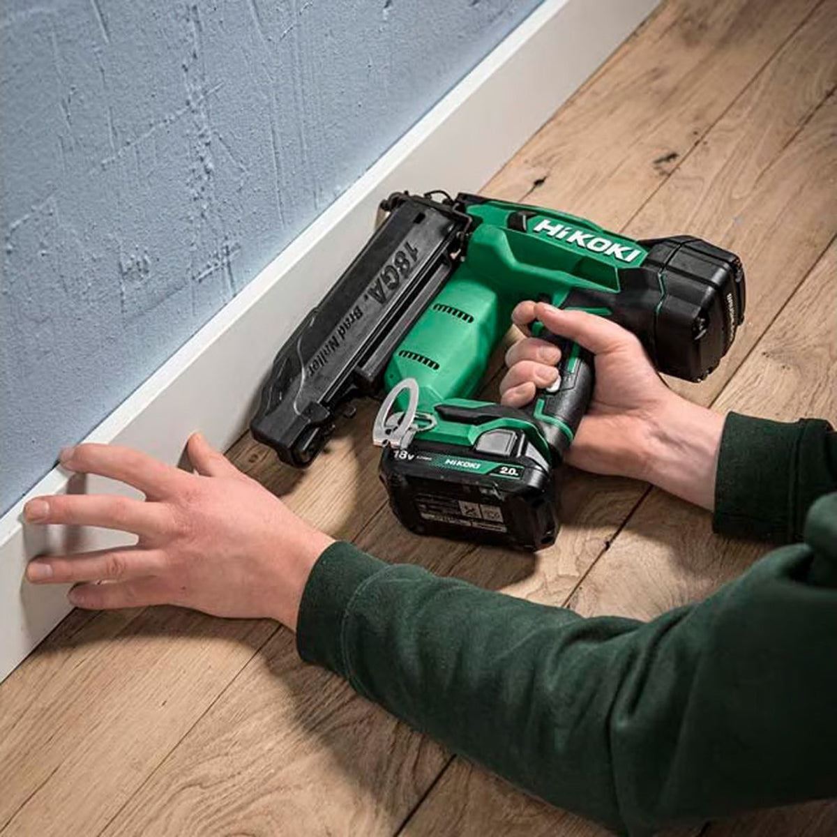 Hikoki NT1850DFJXZ 18V Brushless 18G Brad Nailer with 2 x 2.0Ah Batteries, Charger & Case