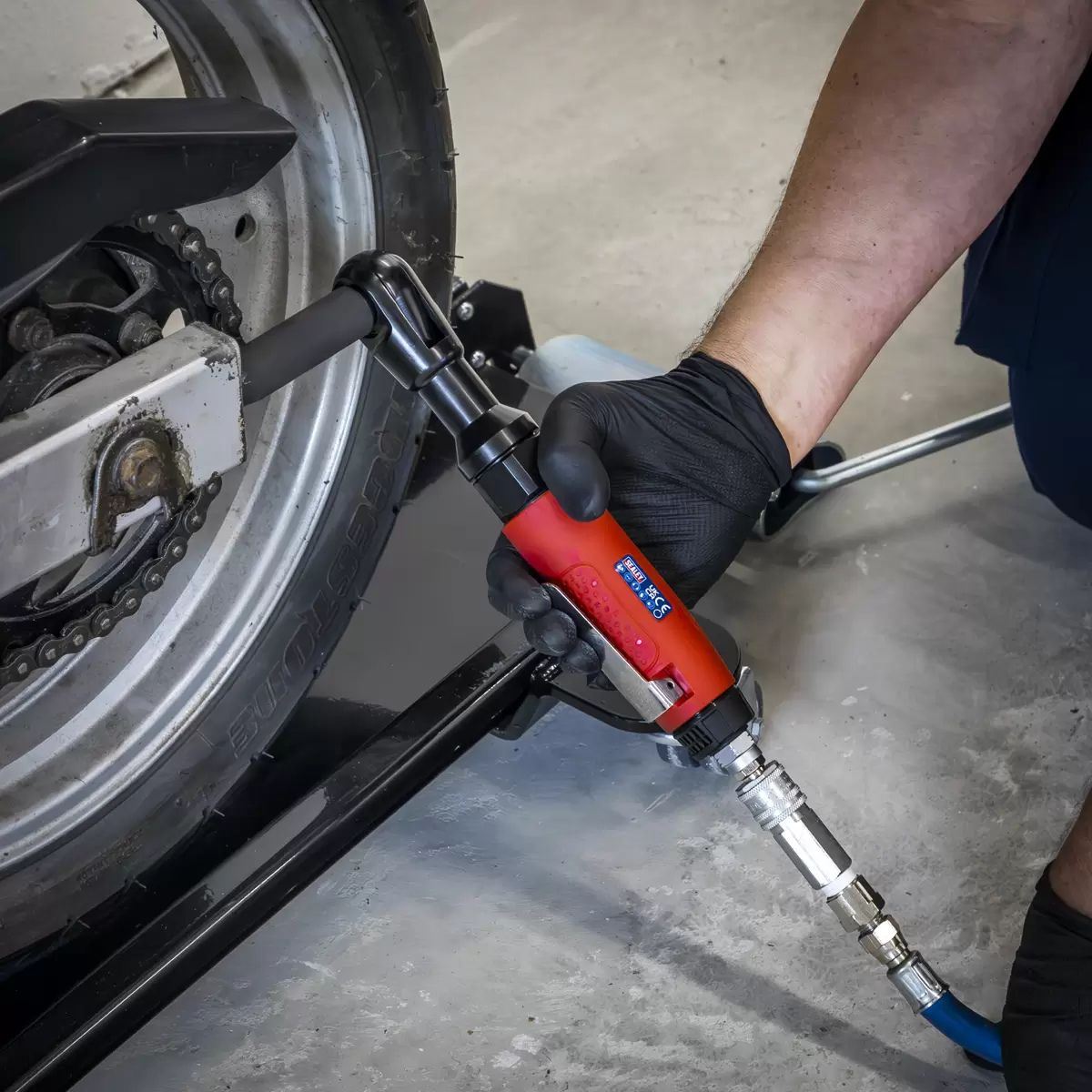 Sealey GSA21KIT Air Ratchet Wrench Kit 1/2inSq Drive