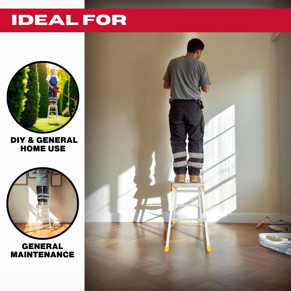 Excel Heavy Duty Aluminium Platform Work Bench Folding Hop Up 300mm x 700mm