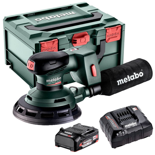 Metabo SXA 18 LTX 150 BL 18V Brushless 150mm Random Orbital Sander with 1 x 2.0Ah Battery Charger & Metabox