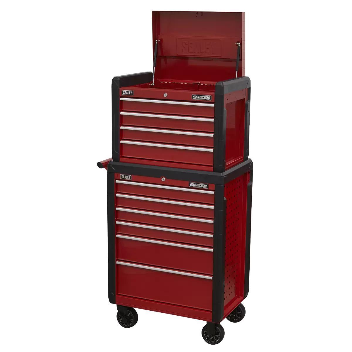 Sealey AP3410STACK Top chest 4 Drawer & Roll cab 6 Drawer Combination