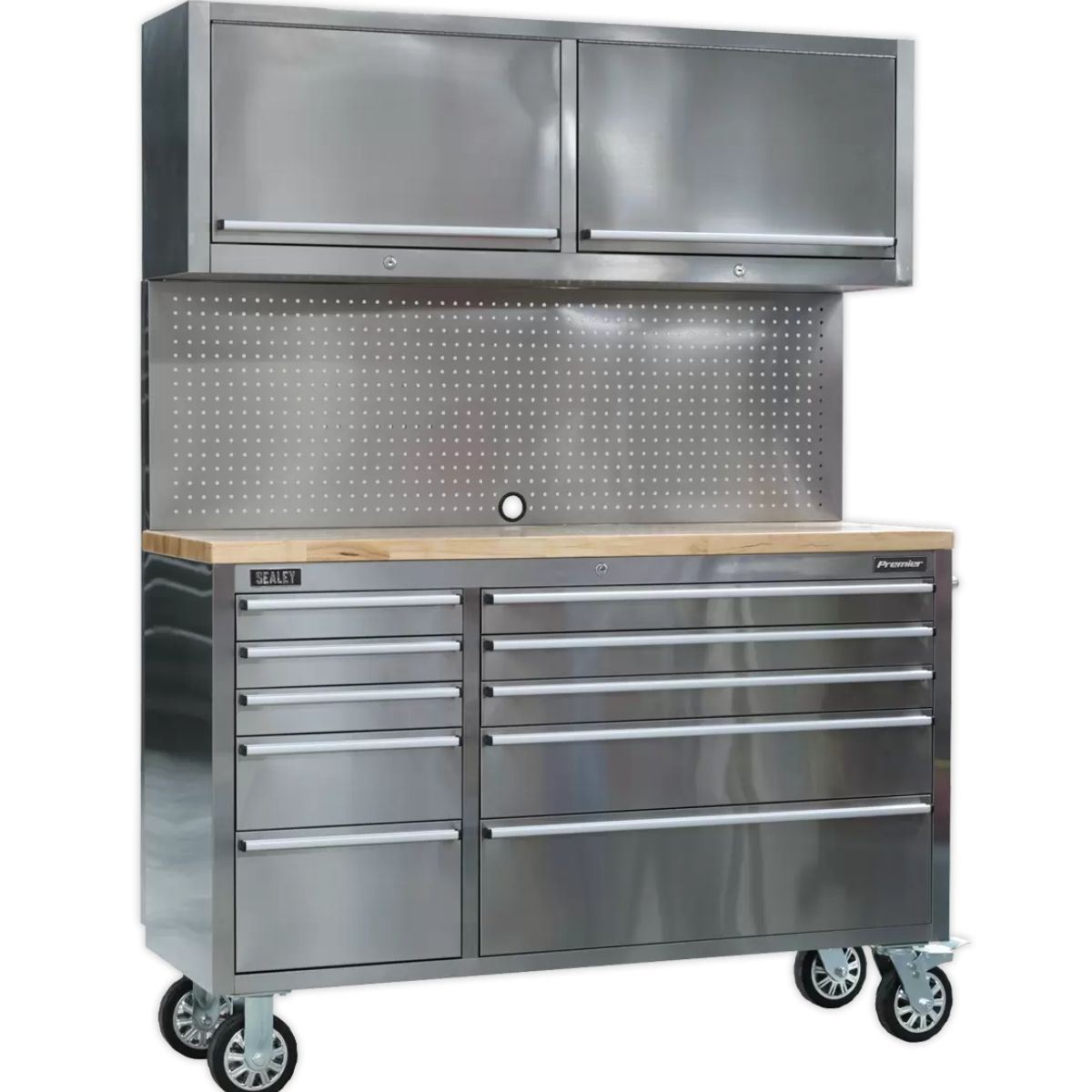 Sealey AP5520SS Mobile Stainless Steel Tool Cabinet 10 Drawer