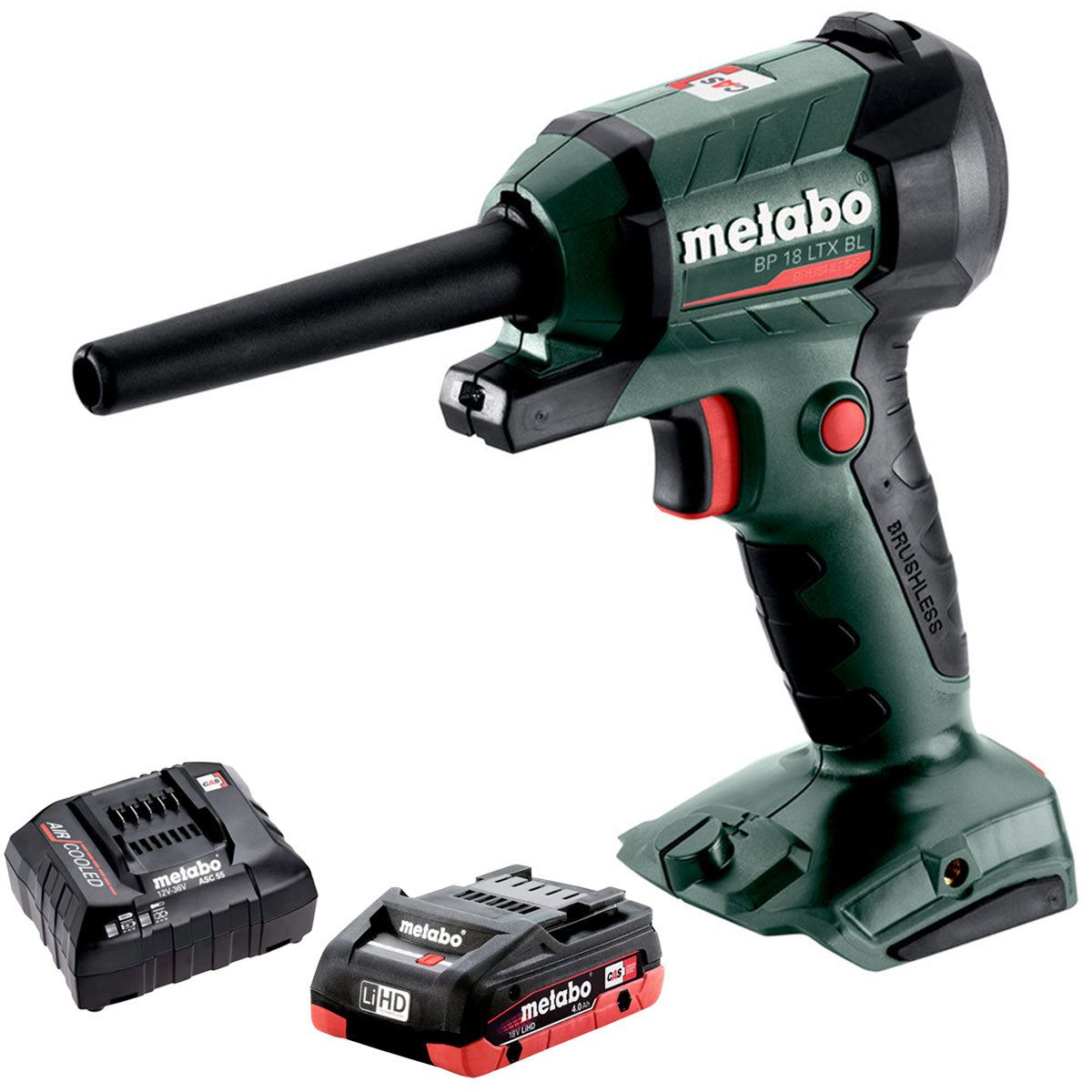 Metabo BP 18 LTX BL 18V Brushless Blower with 1 x 4.0Ah Battery & Charger