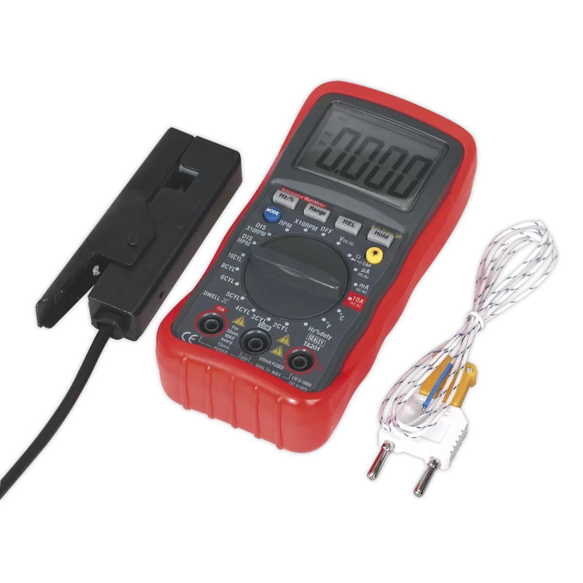 Sealey TA201 13-Function Digital Automotive Multimeter with Inductive Coupler
