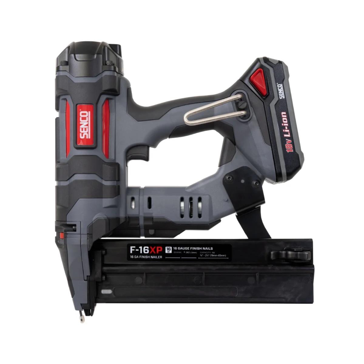 Senco 10N2501N F-16XP Fusion 18V 16G Finish Nailer with 2 x 2.0Ah Battery, Charger & Case