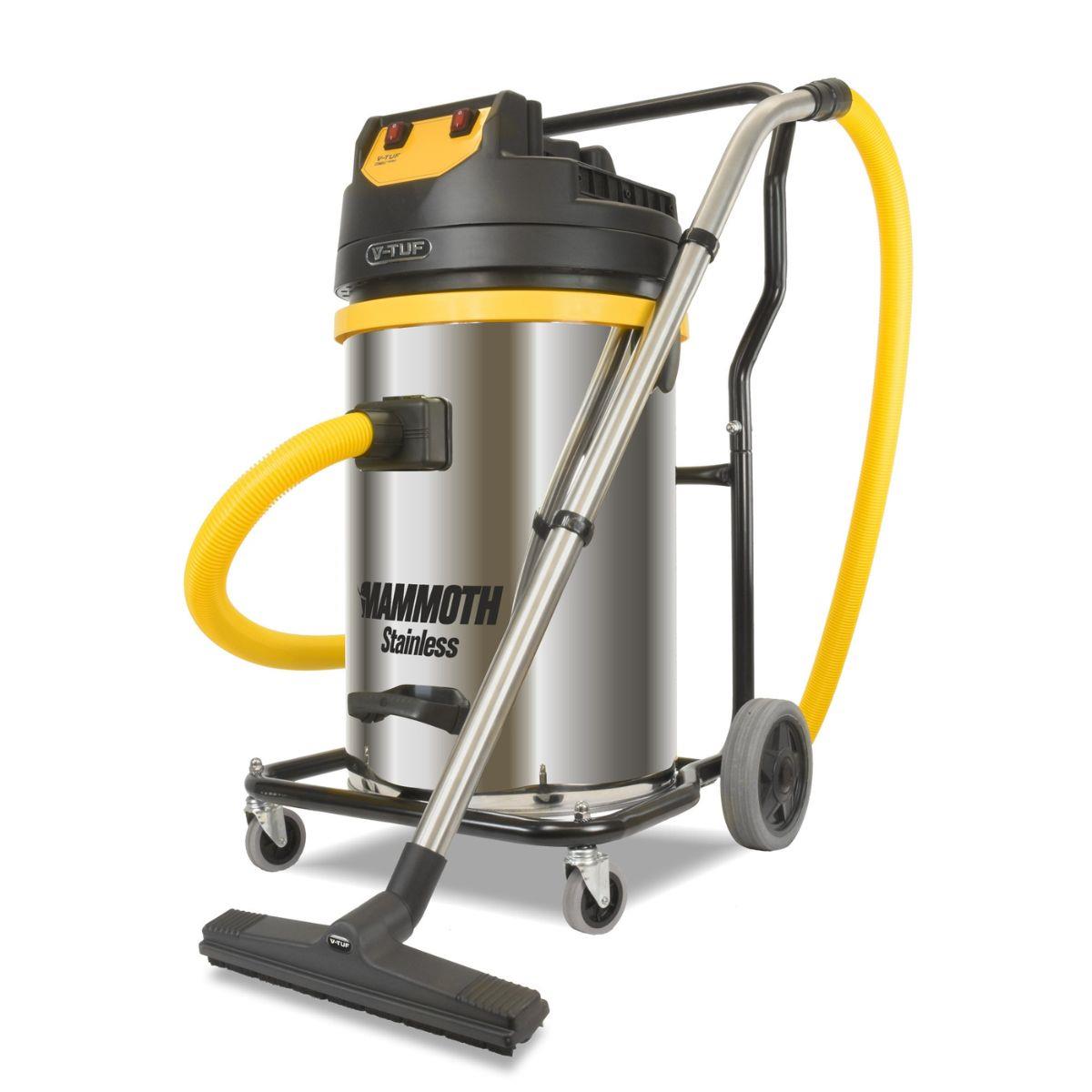 V-TUF 80L Wet & Dry Twin Motor Industrial Vacuum Cleaner Mammoth 110V Power Stainless Steel