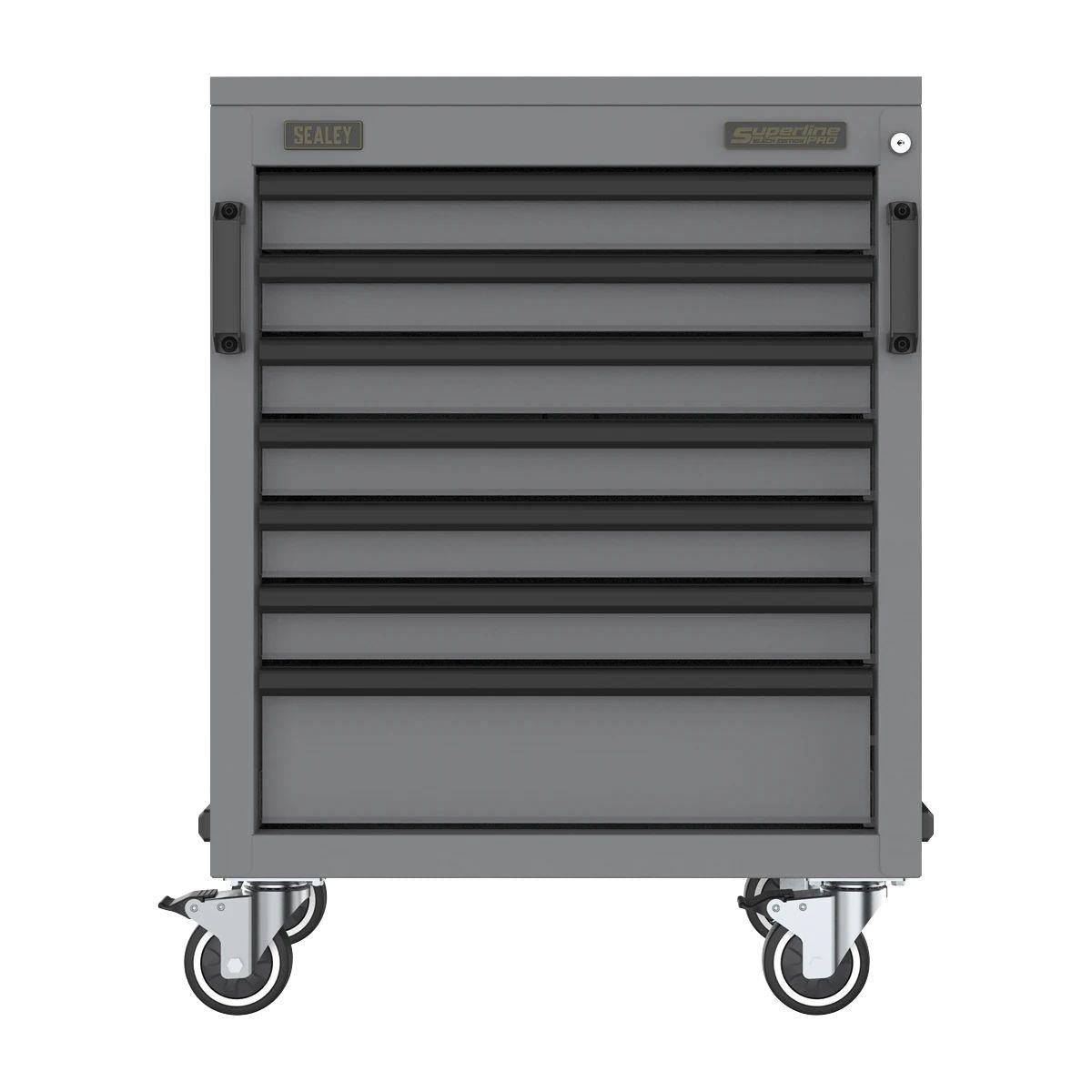 Sealey APMS37BE Superline PRO Black Edition Modular Mobile Cabinet 7 Drawer 646mm