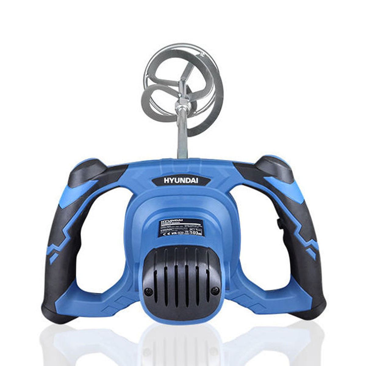 Hyundai HYPM1600E Paddle Mixer with 5-Piece Trowel Set 230V/1600W Mixing Tool for Plaster, Mortar & Paint