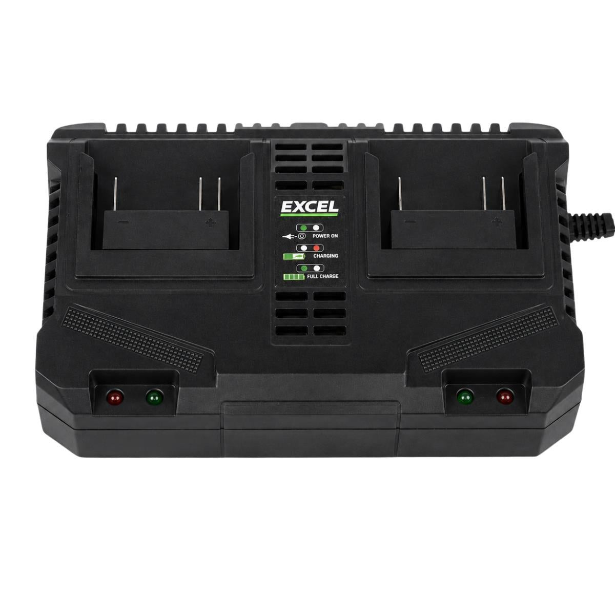 Excel 20V 4.0Ah Lithium-ion Battery Twin Pack with Dual Port Charger