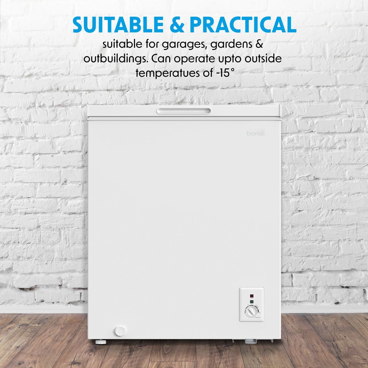 Sealey DH120 Baridi Freestanding Chest Freezer 142L Capacity White