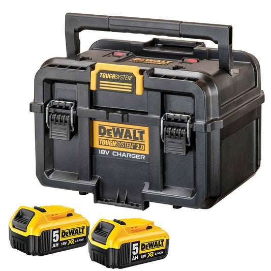 DeWalt DWST83470 Toughsystem 2.0 Charger Box with 2 x 5.0Ah DCB184 Battery
