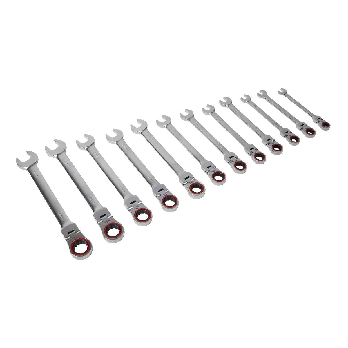 Sealey AK63942 Ratchet Combination Spanner Set 12pc