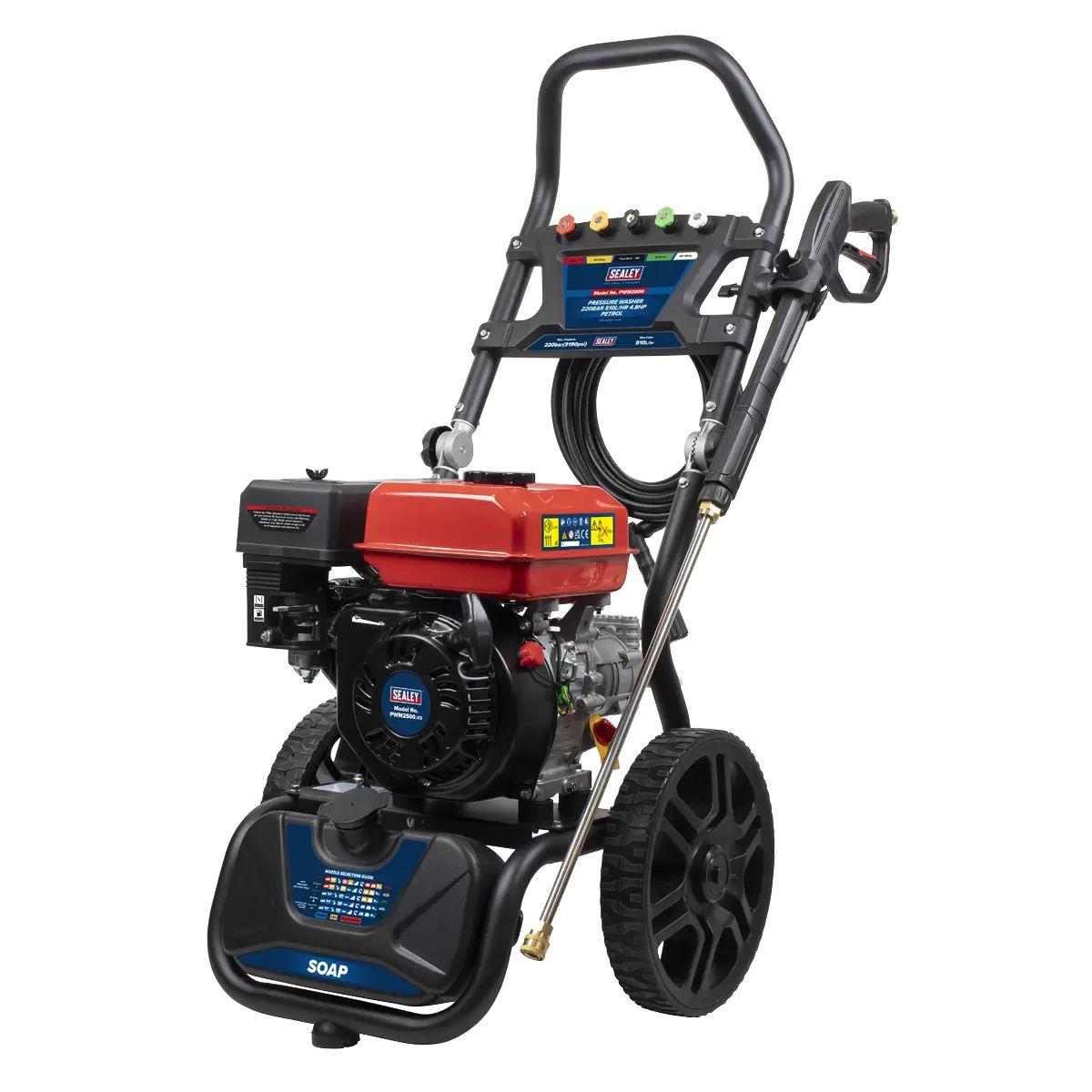 Sealey PWM2500 Petrol Pressure Washer 220bar 540L/hr 6.5hp