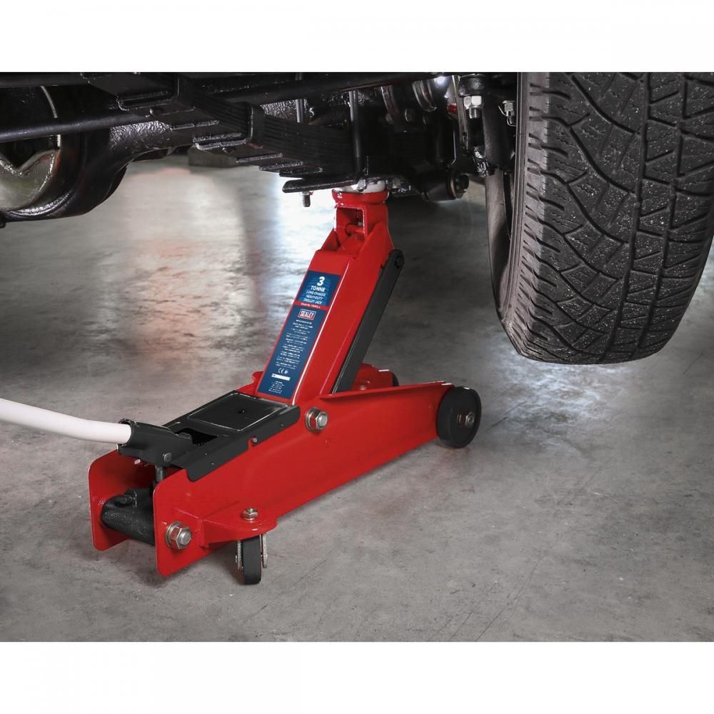 Sealey 1153CX 3 Tonne Long Reach Heavy-Duty Trolley Jack