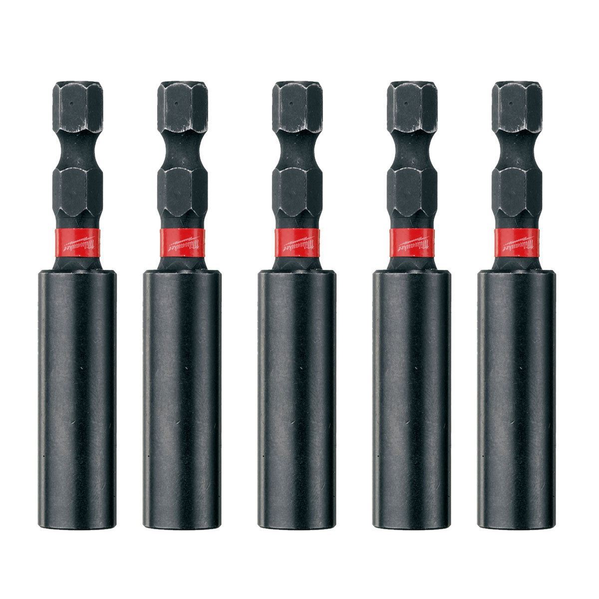Milwaukee 60mm Shockwave Magnetic Bit Holder 4932472063 Pack of 5
