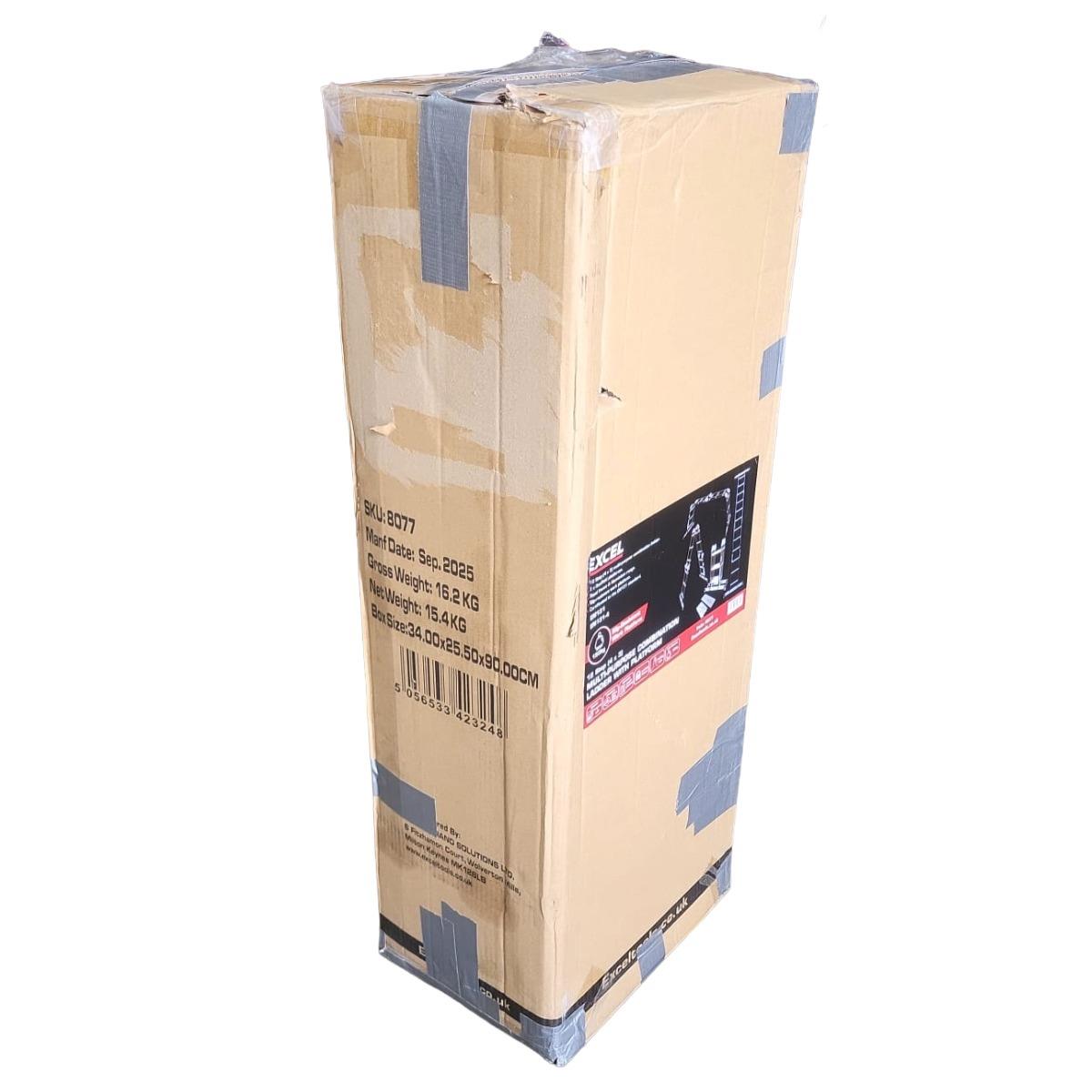 Excel 12 Tread Steel Multi-Purpose Combination Ladder with Platform Item Condition Box Opened Never Used