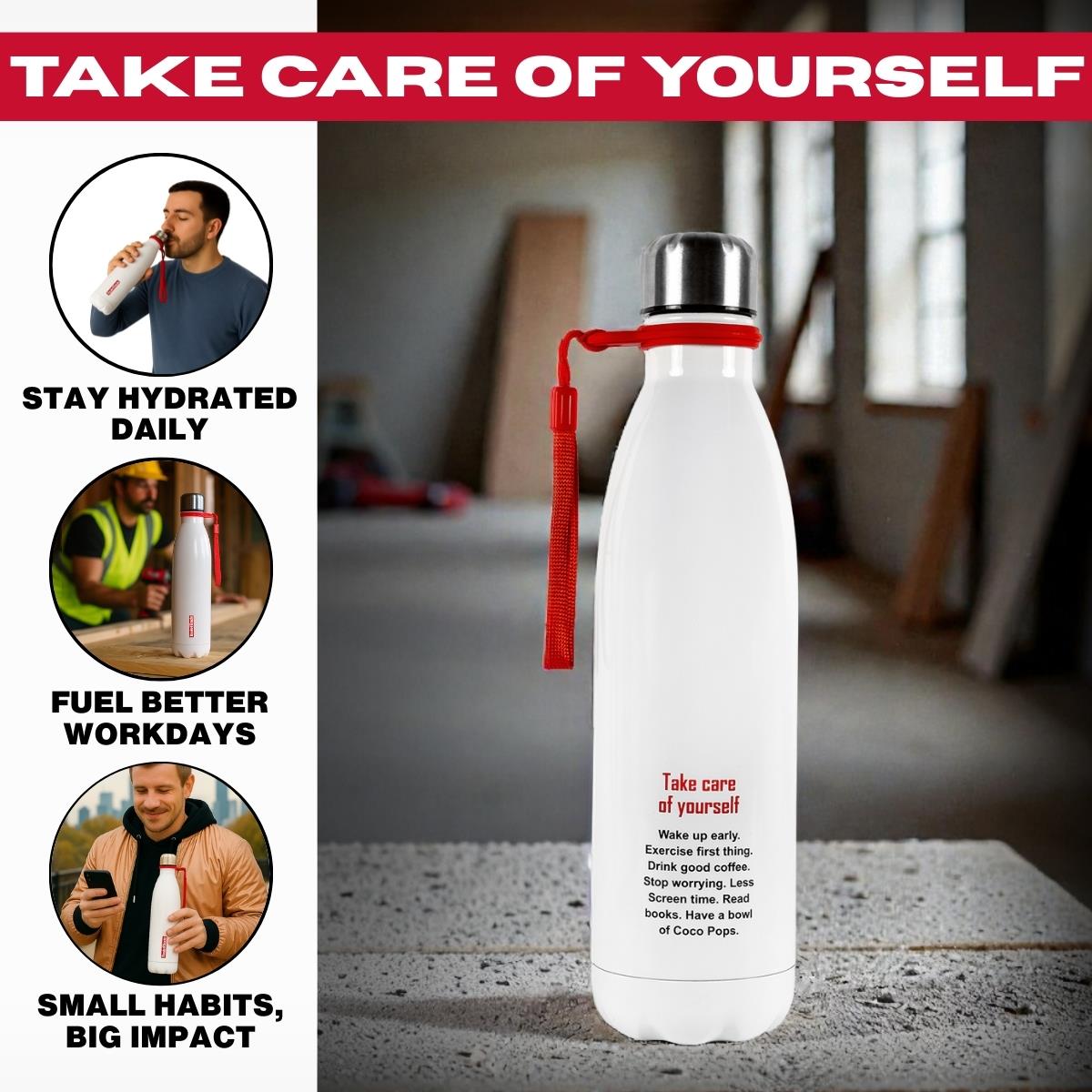 Tools4Trade Stainless Steel Water Bottle (750ml)