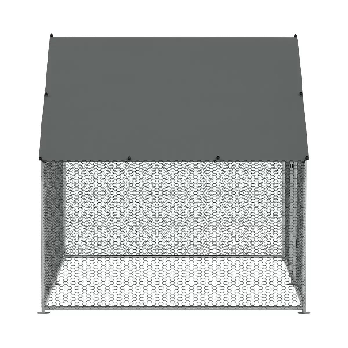 Sealey DG278 Dellonda 3 x 2 x 2m Walk-In Chicken Run, Galvanized Steel, Roof Cover & PVC Coated Chicken Wire