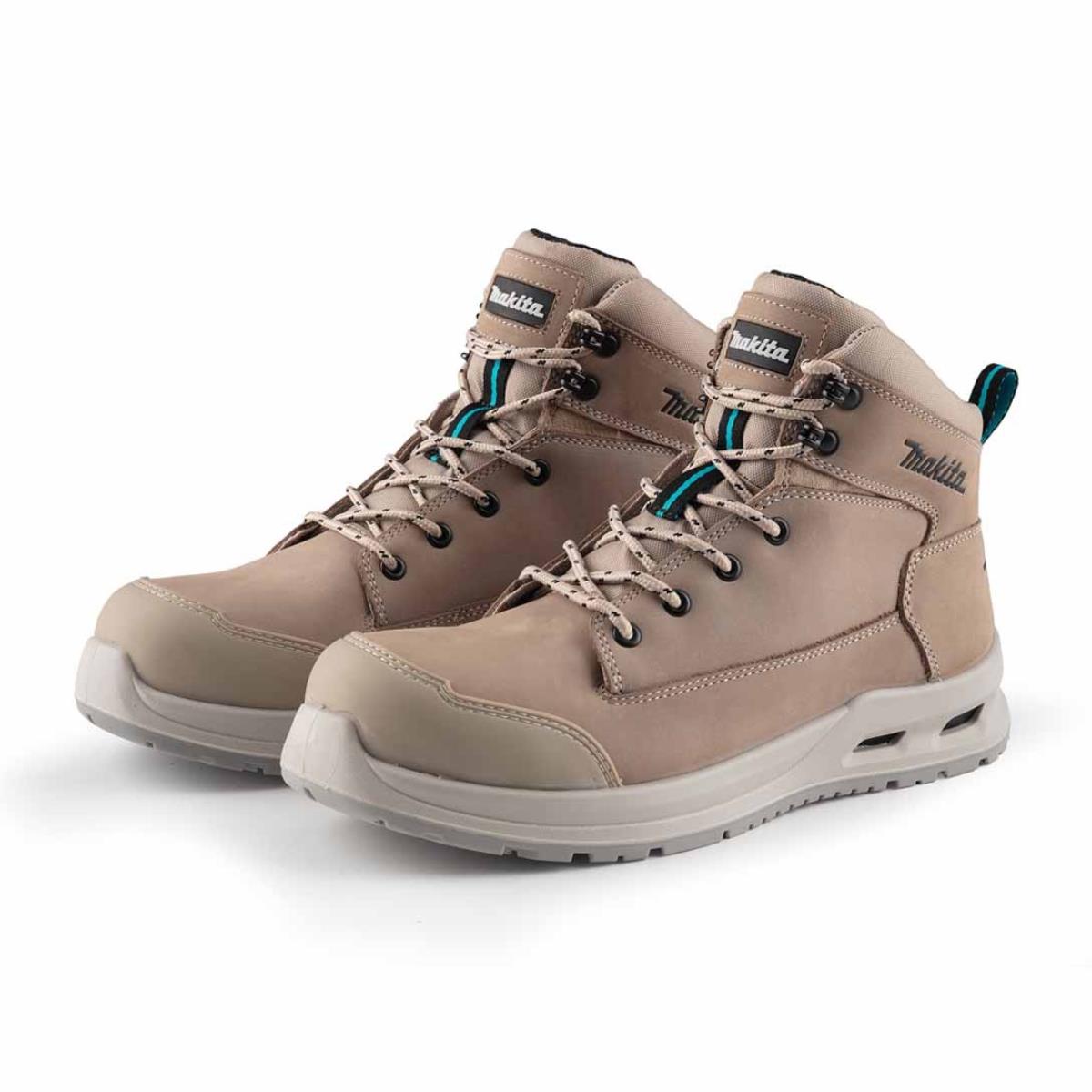 Makita MK402M Anjo Safety Leather Boots Stone - Size 10