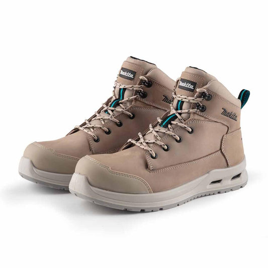 Makita MK402M Anjo Safety Leather Boots Stone - Size 10