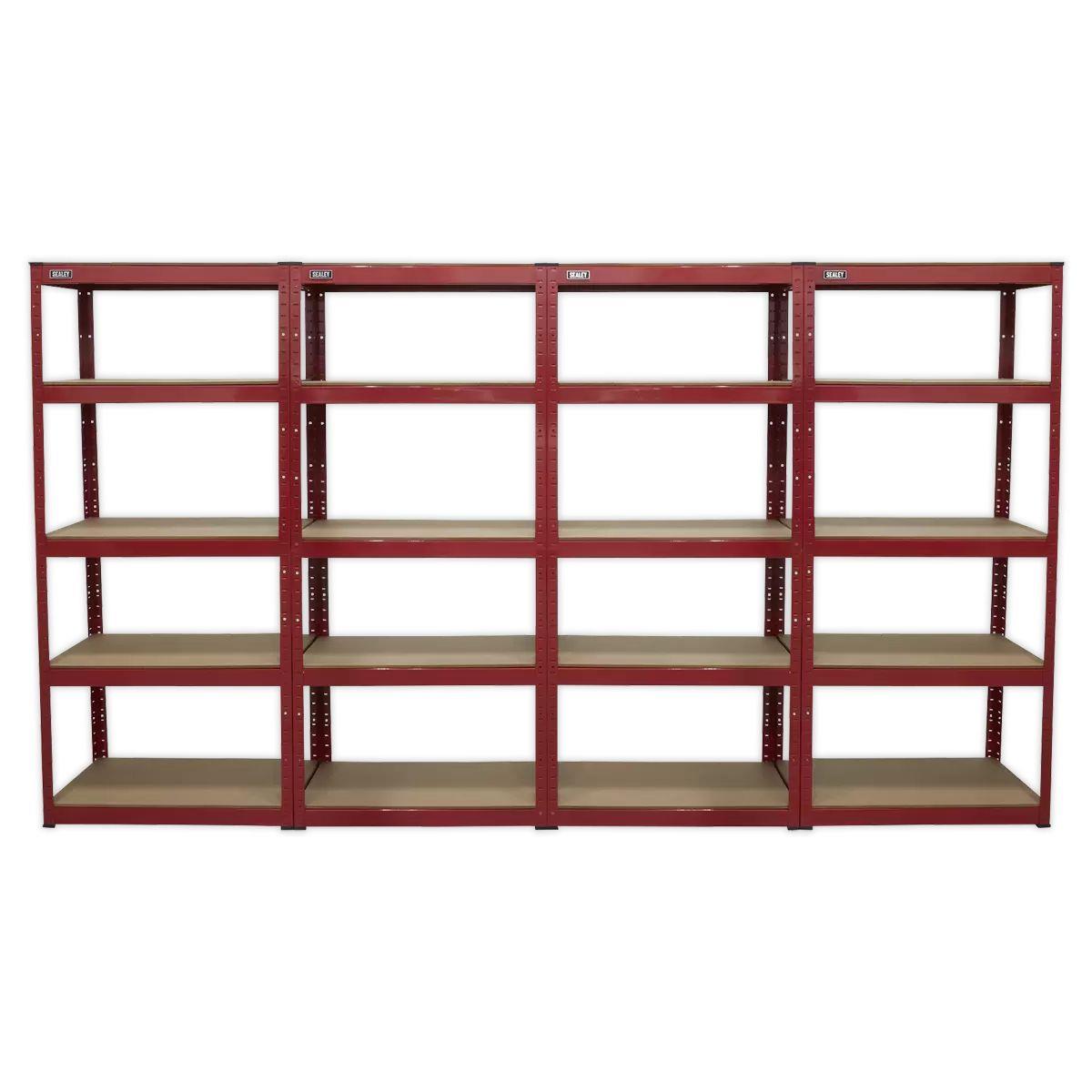 Sealey AP6150COMBO Racking Unit with 5 Shelves 150kg Capacity Per Level Set of 4